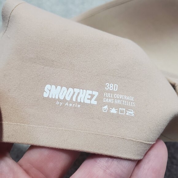 AERIE Smoothez Full Coverage Lightly Lined Bra Padded Underwire Nude Women's 38D - Picture 12 of 13